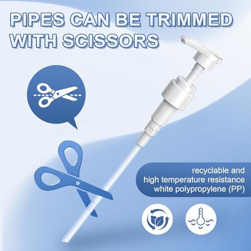 2-Pack Leak Proof Pump Dispenser for Shampoo & Conditioner - Extended Trimmable Tube, Fits 1-Inch Mouth Bottles Up to 33.8 oz - White by luuckeeys - görsel 10