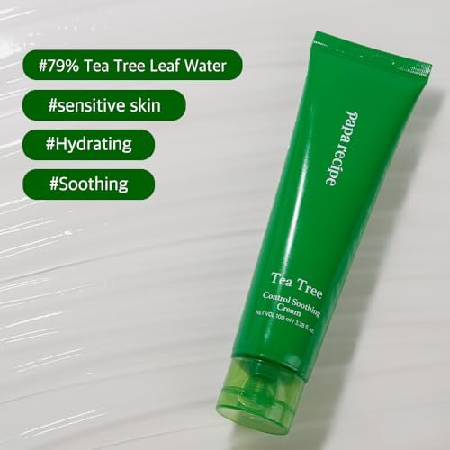 Papa Recipe Tea Tree Control Soothing Cream - Hydrating Face Moisturizer for Dry, Sensitive, Acne-Prone Skin - Oil Water Balance Care - Korean Face Cream 3.38 fl oz - görsel 10
