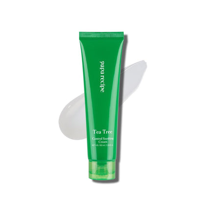 Papa Recipe Tea Tree Control Soothing Cream - Hydrating Face Moisturizer for Dry, Sensitive, Acne-Prone Skin - Oil Water Balance Care - Korean Face Cream 3.38 fl oz