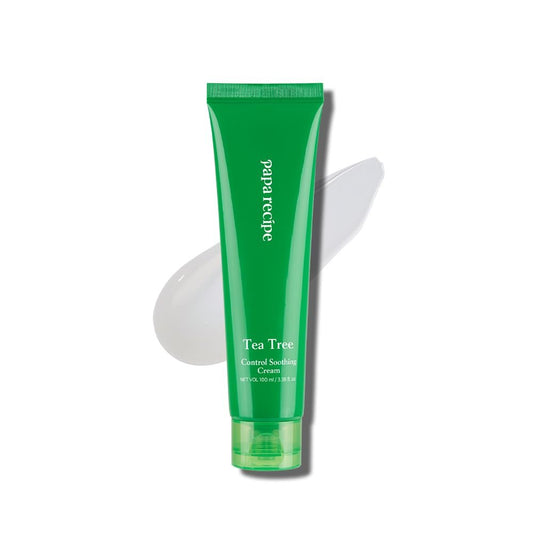 Papa Recipe Tea Tree Control Soothing Cream - Hydrating Face Moisturizer for Dry, Sensitive, Acne-Prone Skin - Oil Water Balance Care - Korean Face Cream 3.38 fl oz