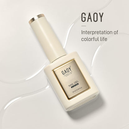 GAOY Crystal Gel Top Coat for Gel Nail Polish – 16ml No Wipe Clear Finish, High Shine, UV Light Cure for Long-Lasting Nail Art at Home