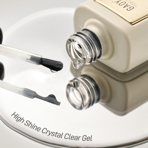 GAOY Crystal Gel Top Coat for Gel Nail Polish – 16ml No Wipe Clear Finish, High Shine, UV Light Cure for Long-Lasting Nail Art at Home - görsel 8