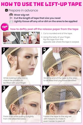 VECTill Cosplay Face Lift Up Tape – Medical-Grade Invisible Face Lifting Tape Avelisse