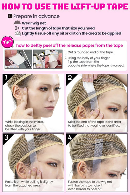 VECTill Cosplay Face Lift Up Tape – Medical-Grade Invisible Face Lifting Tape Avelisse