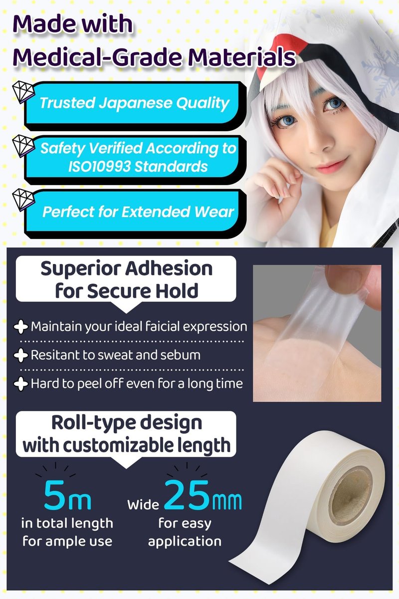 VECTill Cosplay Face Lift Up Tape – Medical-Grade Invisible Face Lifting Tape Avelisse