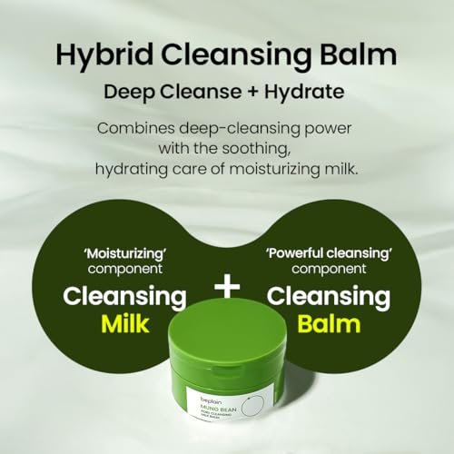 beplain Mung Bean Pore Cleansing Milk Balm – Fragrance-Free Korean Makeup Remover for Sensitive Skin, 3.38 fl.oz (100ml) Avelisse