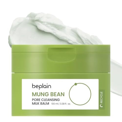 beplain Mung Bean Pore Cleansing Milk Balm – Fragrance-Free Korean Makeup Remover for Sensitive Skin, 3.38 fl.oz (100ml) Avelisse