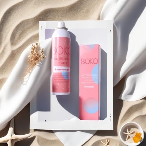 Boko Body Glitter Spray - Holographic Silver Shiny Glitter Spray for Body, Hair & Clothes | Quick-Drying Long-Lasting Festival Party Concert Rave Accessories (120ml) - görsel 16