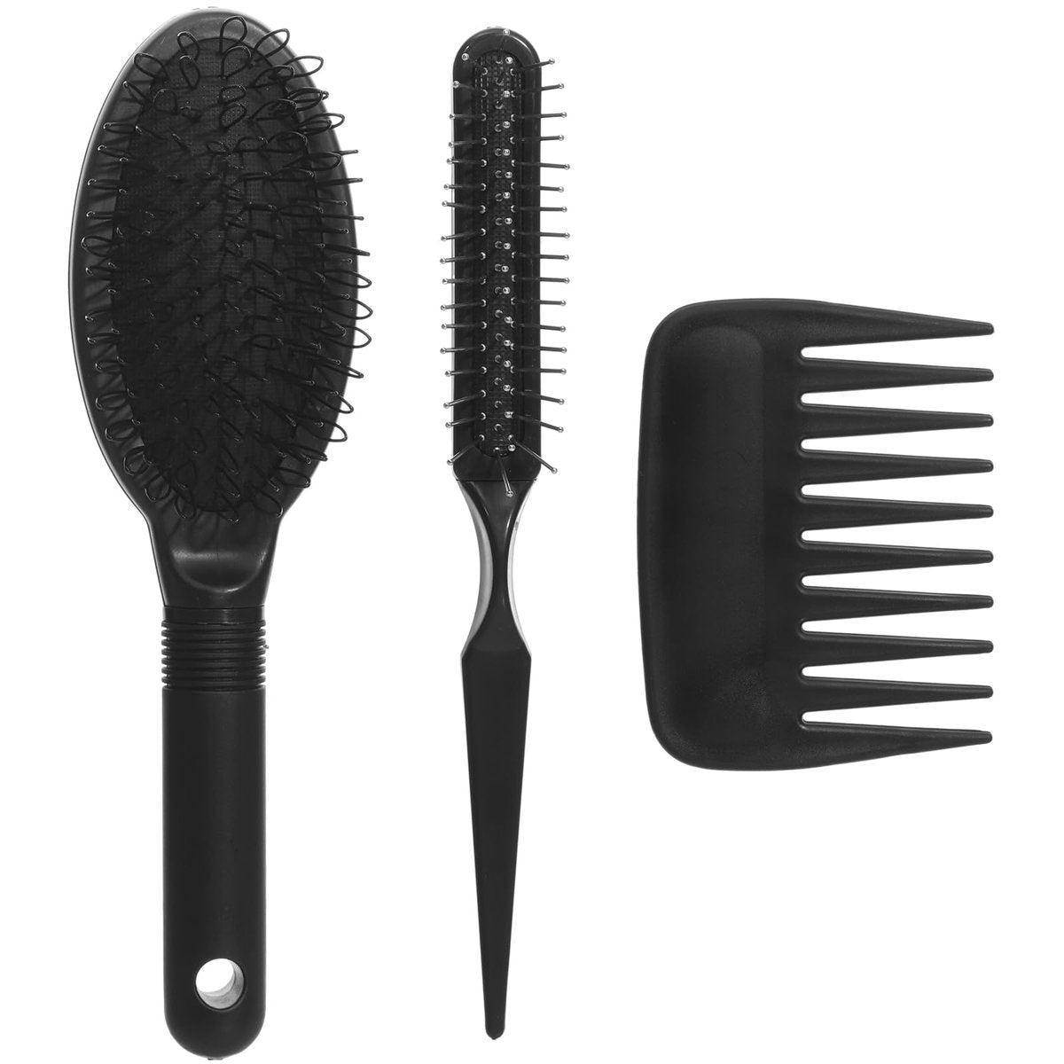 obeoby 3Pcs Wig Brush Comb Set - Loop Wig Brush, Hair Extension Brush, Wide-Tooth and Edge Combs for Human Wigs and Synthetic Extensions - görsel 1
