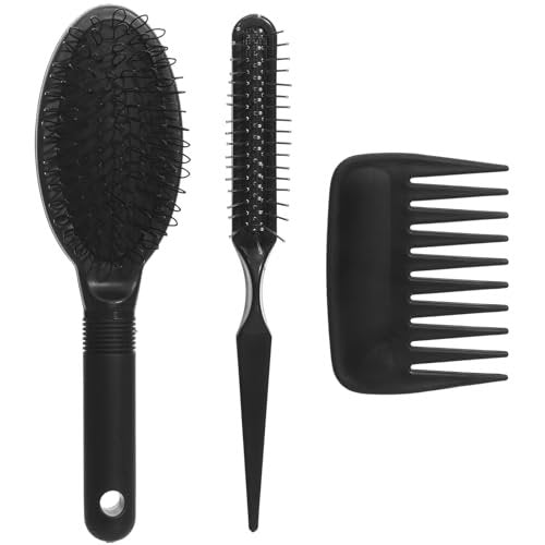 obeoby 3Pcs Wig Brush Comb Set - Loop Wig Brush, Hair Extension Brush, Wide-Tooth and Edge Combs for Human Wigs and Synthetic Extensions - görsel 2