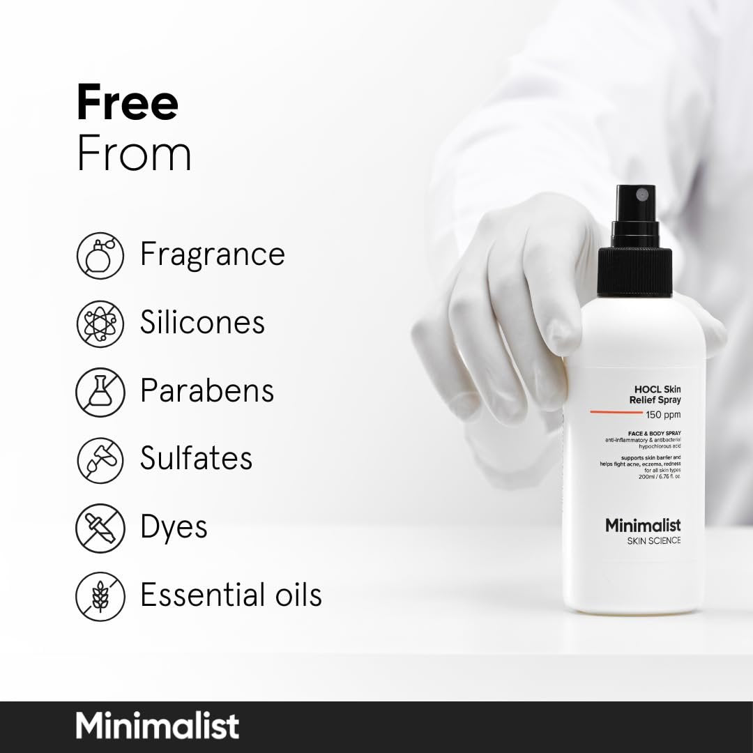 Minimalist Hypochlorous Acid Face & Body Spray for Acne, Eczema & Redness Relief – Soothes & Purifies Skin Post-Workout – Antimicrobial, Reduces Irritation – Gentle HOCl Formula for All – 7.44 fl oz Avelisse