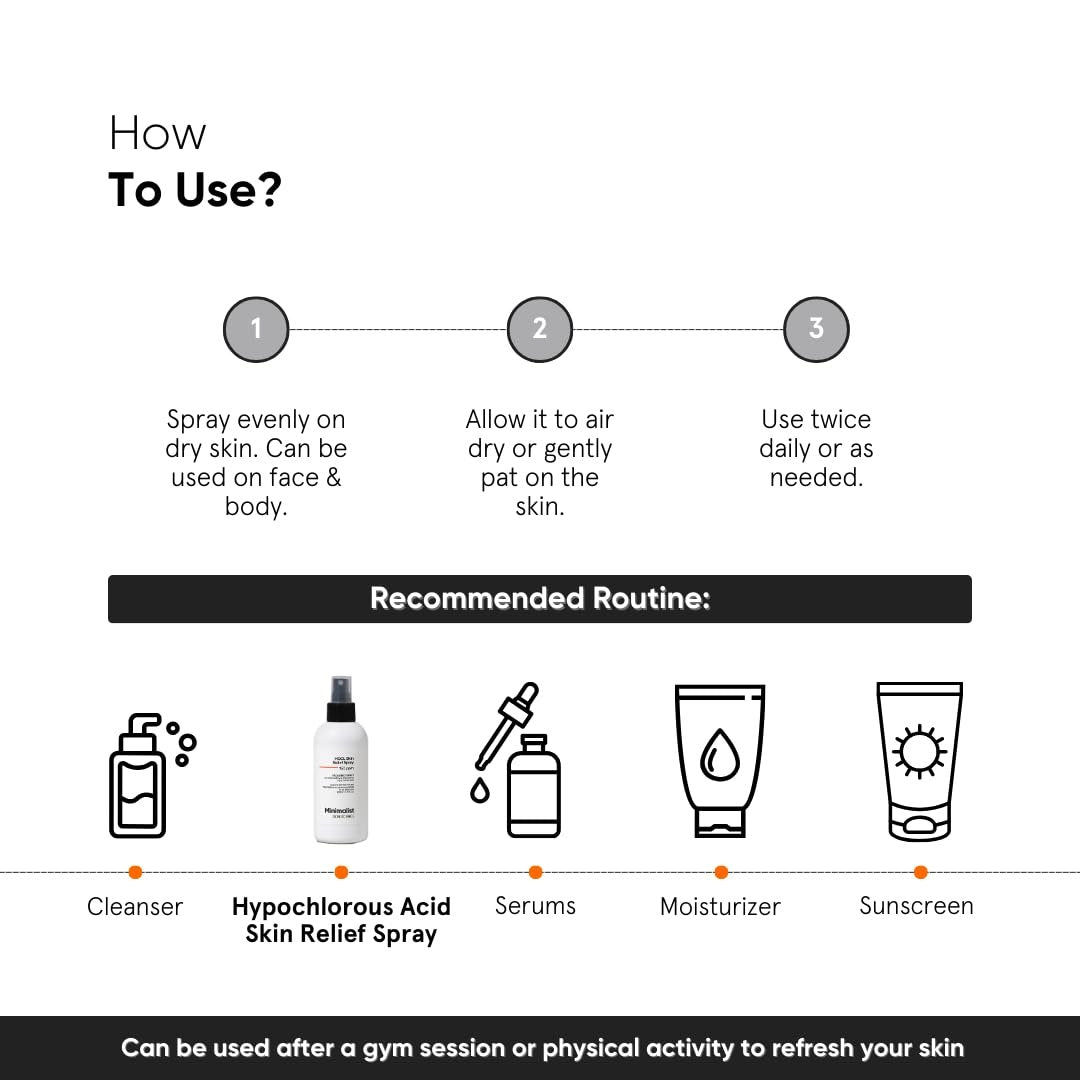 Minimalist Hypochlorous Acid Face & Body Spray for Acne, Eczema & Redness Relief – Soothes & Purifies Skin Post-Workout – Antimicrobial, Reduces Irritation – Gentle HOCl Formula for All – 7.44 fl oz Avelisse