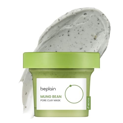 Beplain Mung Bean Pore Clay Mask - Fragrance-Free Wash Off Mask for Blackhead & Whitehead Care, 4.05 fl oz (120ml) | Korean Skincare Avelisse