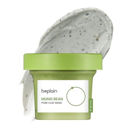 Beplain Mung Bean Pore Clay Mask - Fragrance-Free Wash Off Mask for Blackhead & Whitehead Care, 4.05 fl oz (120ml) | Korean Skincare Avelisse