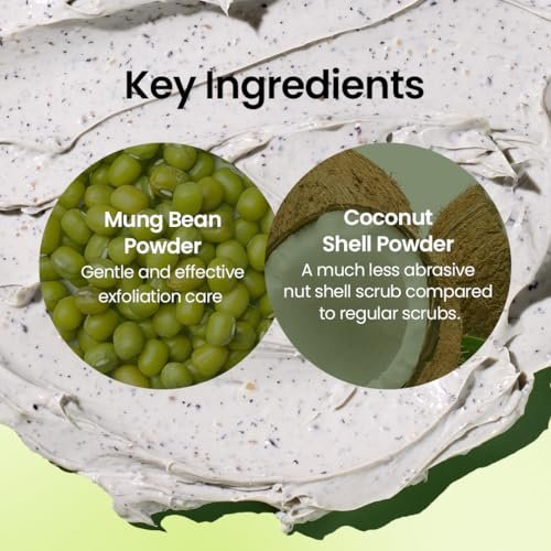Beplain Mung Bean Pore Clay Mask - Fragrance-Free Wash Off Mask for Blackhead & Whitehead Care, 4.05 fl oz (120ml) | Korean Skincare Avelisse