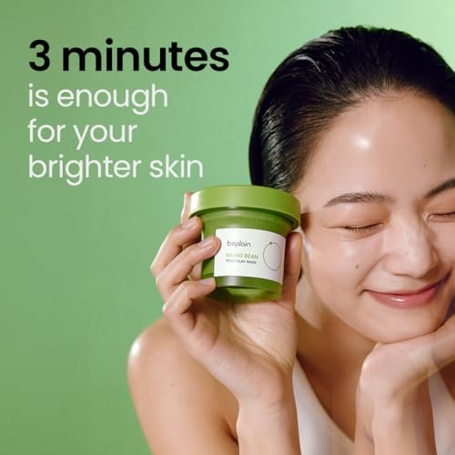 Beplain Mung Bean Pore Clay Mask - Fragrance-Free Wash Off Mask for Blackhead & Whitehead Care, 4.05 fl oz (120ml) | Korean Skincare Avelisse