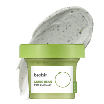 Beplain Mung Bean Pore Clay Mask - Fragrance-Free Wash Off Mask for Blackhead & Whitehead Care, 4.05 fl oz (120ml) | Korean Skincare Avelisse