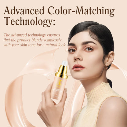 4 in 1 Foundation Liquid with SPF 50+ - Medium Coverage, Color Matching, Long-Wearing & Waterproof Makeup for All-Day Wear