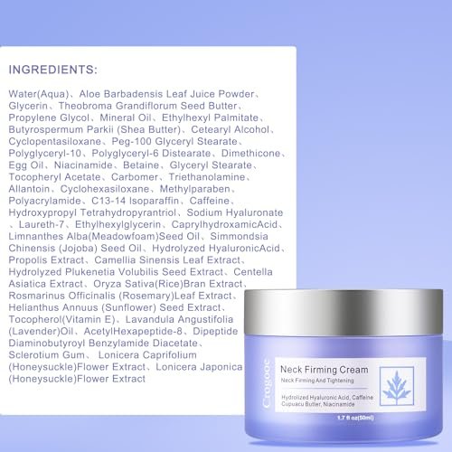 Crogooe Neck Firming Cream - Tighten and Lift Neck & Décolleté, Reduce Wrinkles and Crepey Skin, 1.7 oz - görsel 16