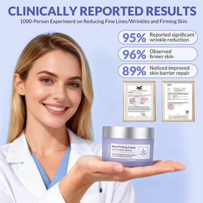 Crogooe Neck Firming Cream - Tighten and Lift Neck & Décolleté, Reduce Wrinkles and Crepey Skin, 1.7 oz