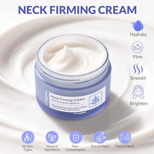 Crogooe Neck Firming Cream - Tighten and Lift Neck & Décolleté, Reduce Wrinkles and Crepey Skin, 1.7 oz - görsel 4