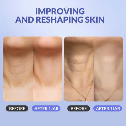 Crogooe Neck Firming Cream - Tighten and Lift Neck & Décolleté, Reduce Wrinkles and Crepey Skin, 1.7 oz