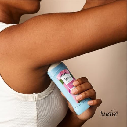 Suave Antiperspirant Deodorant for Women, Powder 2-Size Variety Pack – Anti-Staining Invisible Solid, Talc-Free (2 Piece Set), Scented