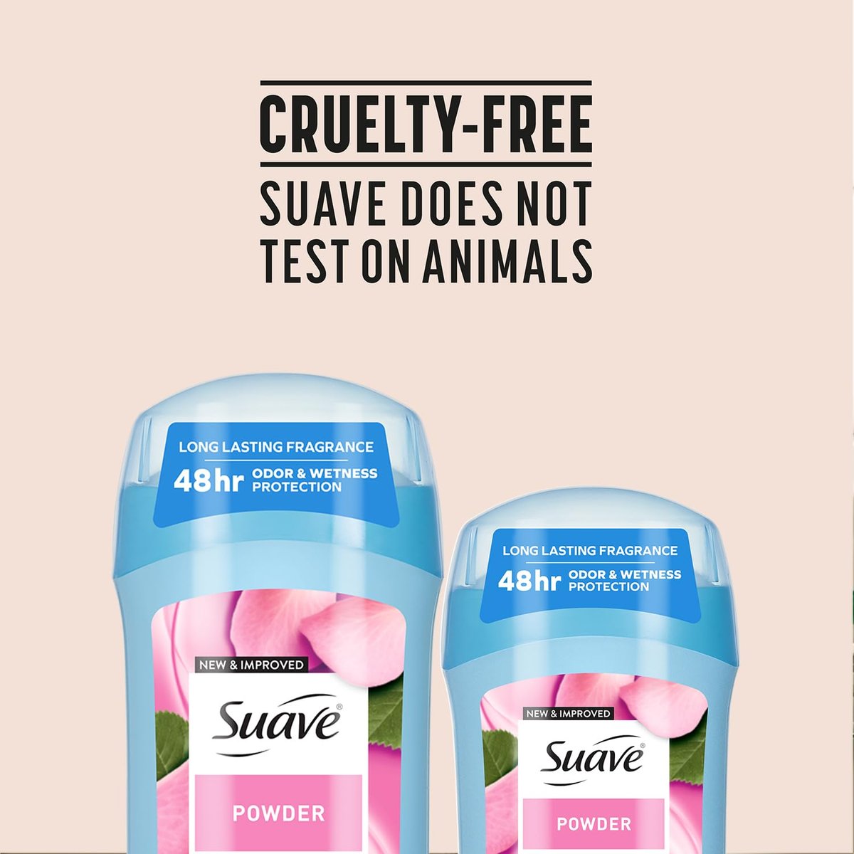 Suave Antiperspirant Deodorant for Women, Powder 2-Size Variety Pack – Anti-Staining Invisible Solid, Talc-Free (2 Piece Set), Scented - görsel 15