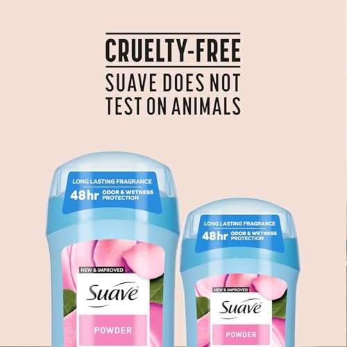 Suave Antiperspirant Deodorant for Women, Powder 2-Size Variety Pack – Anti-Staining Invisible Solid, Talc-Free (2 Piece Set), Scented - görsel 16