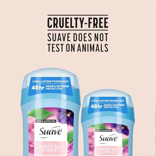 Suave Antiperspirant Deodorant for Women, Sweet Pea & Violet 2-Size Variety Pack – Anti-Staining Invisible Solid, Talc-Free (2 Piece Set) - görsel 16