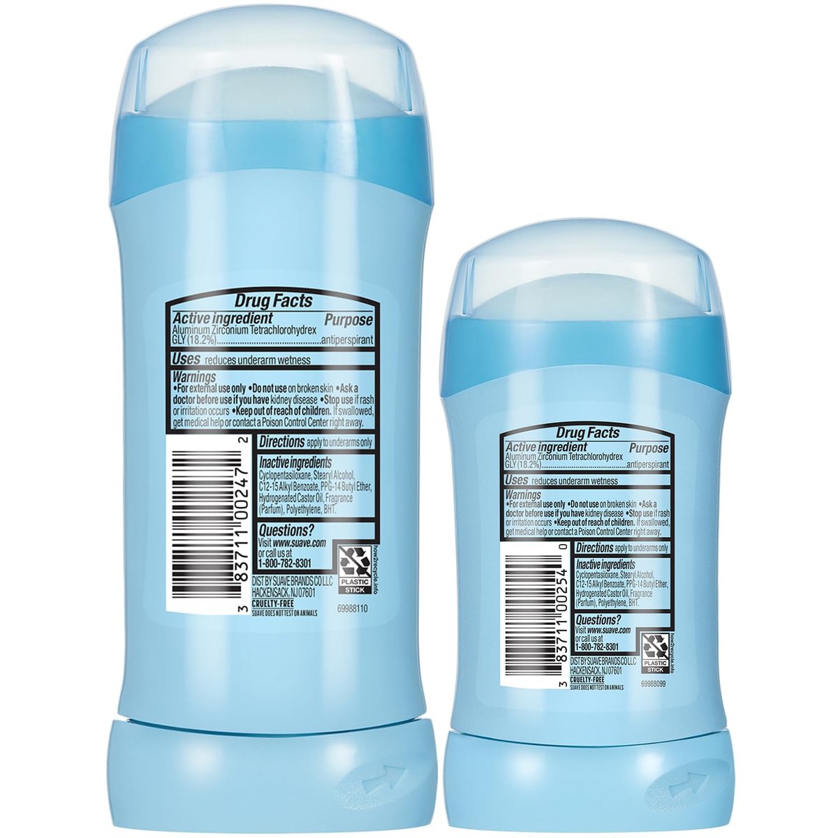 Suave Antiperspirant Deodorant for Women, Sweet Pea & Violet 2-Size Variety Pack – Anti-Staining Invisible Solid, Talc-Free (2 Piece Set) - görsel 17