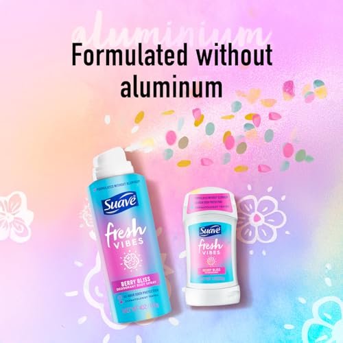 Suave Aluminum-Free Deodorant for Kids & Teen Girls, Fresh Vibes Berry Bliss 2-Pack, 48H Protection, 1.2 Oz Each - görsel 9