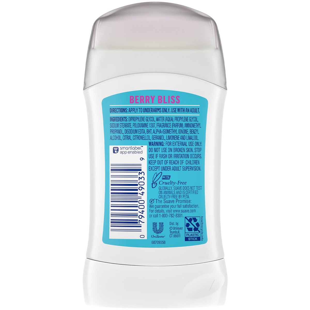 Suave Aluminum-Free Deodorant for Kids & Teen Girls, Fresh Vibes Berry Bliss 2-Pack, 48H Protection, 1.2 Oz Each - görsel 14