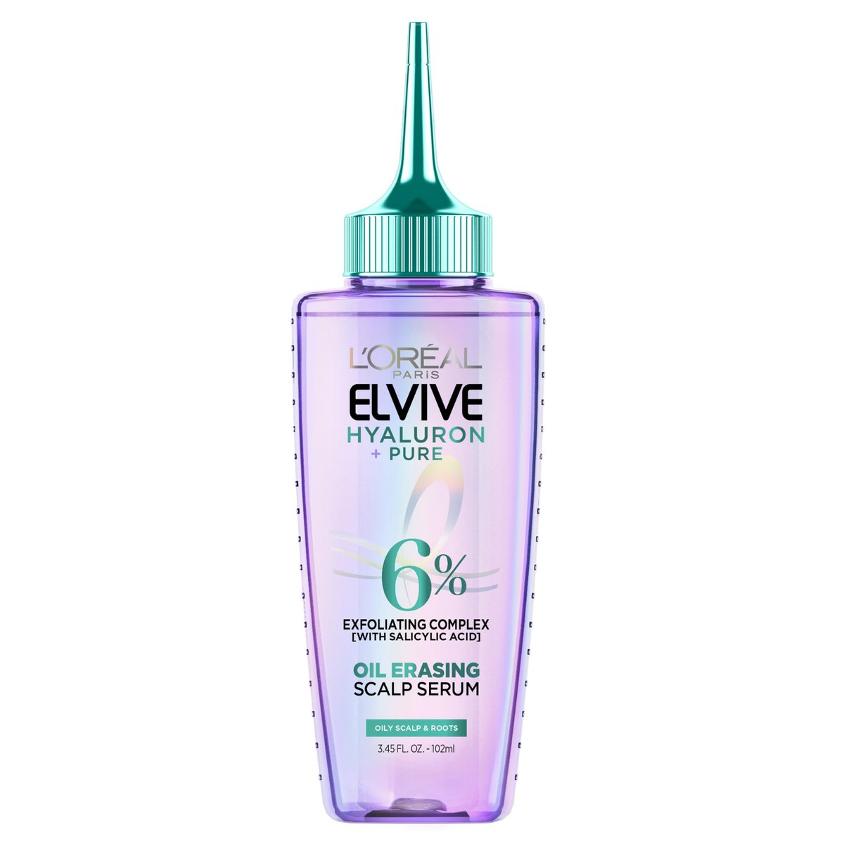 L'Oreal Paris Elvive Hyaluron + Pure Oil Erasing Scalp Serum with Salicylic Acid for Oily Hair, 3.45 Fl Oz Avelisse