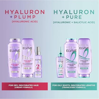 L'Oreal Paris Elvive Hyaluron + Pure Oil Erasing Scalp Serum with Salicylic Acid for Oily Hair, 3.45 Fl Oz Avelisse