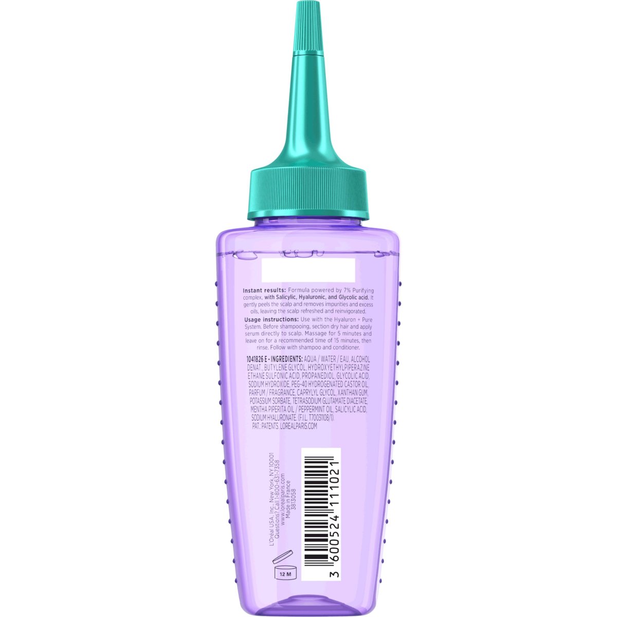 L'Oreal Paris Elvive Hyaluron + Pure Oil Erasing Scalp Serum with Salicylic Acid for Oily Hair, 3.45 Fl Oz Avelisse