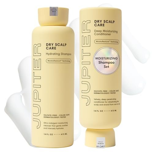 Jupiter Hydrating Shampoo and Conditioner Set – Moisturizing, Nourishing, Strengthening Hair Care – Daily Scalp & Hair Hydration – Color-Safe, Sulfate-Free, Paraben-Free, 14 fl. oz. each Avelisse