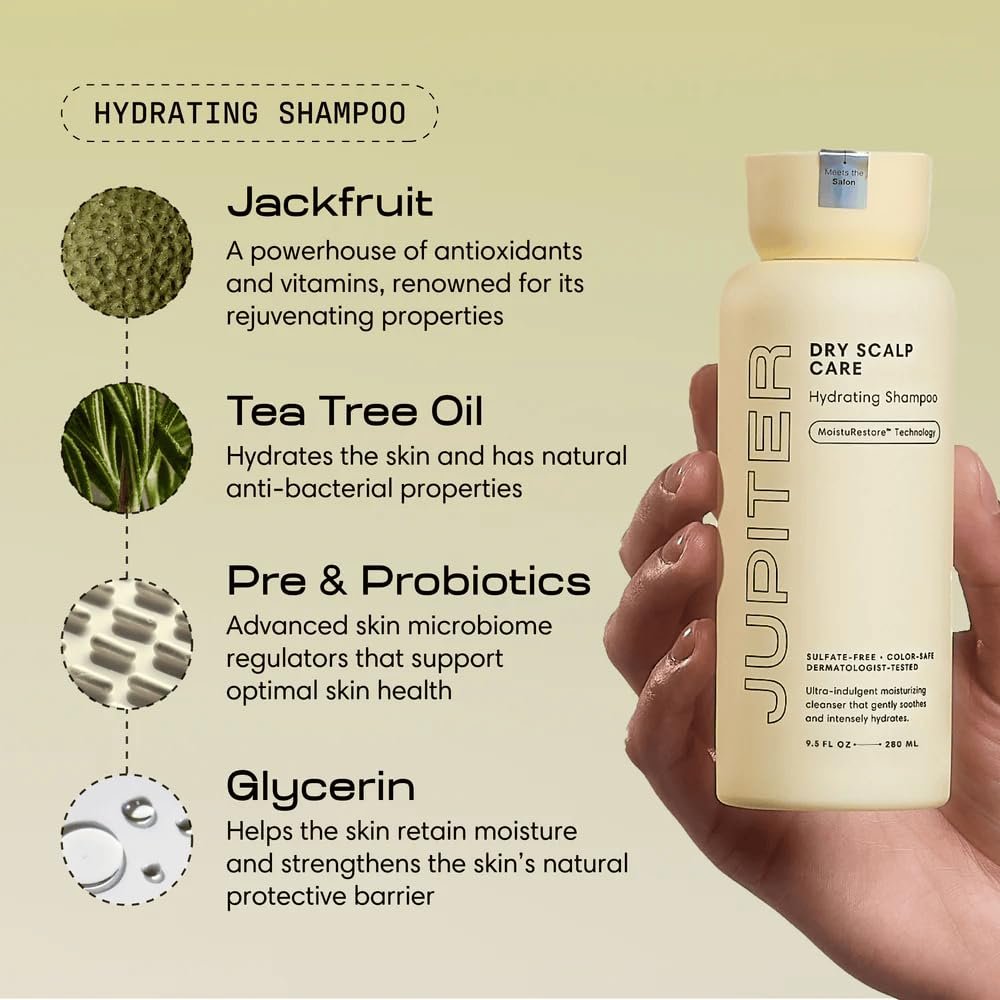 Jupiter Hydrating Shampoo and Conditioner Set – Moisturizing, Nourishing, Strengthening Hair Care – Daily Scalp & Hair Hydration – Color-Safe, Sulfate-Free, Paraben-Free, 14 fl. oz. each Avelisse