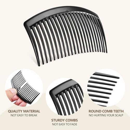 6-Pack 3.15-Inch Hair Side Combs with 3 – Size: 1 Count (Pack of 6) – Image 10