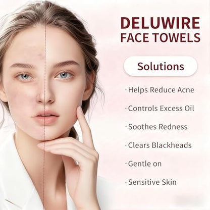 Deluwire Soft Dry Wipe 10 Pack – 800 Count Lint-Free Facial Cleansing Towels, Extra Thick Dry and Wet Use for Sensitive Skin, Makeup Removing, Surface Cleaning Avelisse