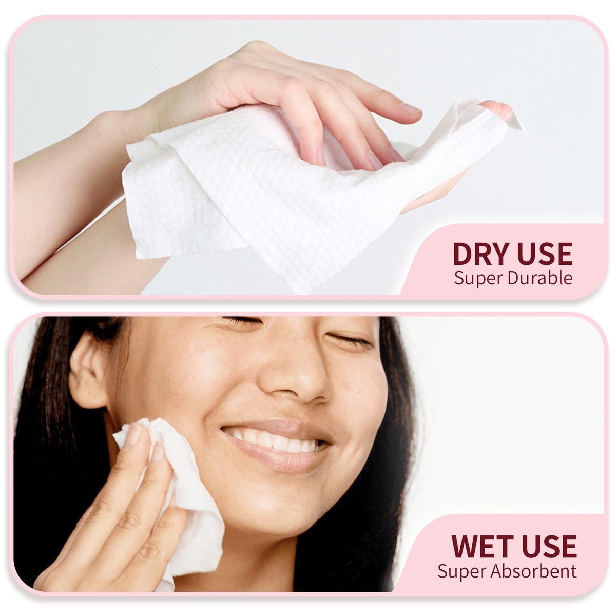 Deluwire Soft Dry Wipe 10 Pack – 800 Count Lint-Free Facial Cleansing Towels, Extra Thick Dry and Wet Use for Sensitive Skin, Makeup Removing, Surface Cleaning Avelisse