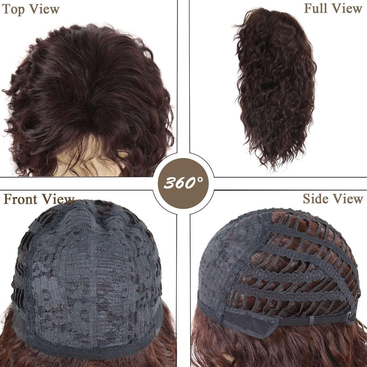 GNIMEGIL Long Brown Wigs for Men - Synthetic Layered Wavy Cosplay Party Wig 70s 80s Punk Rocker California Wig with Bangs Avelisse