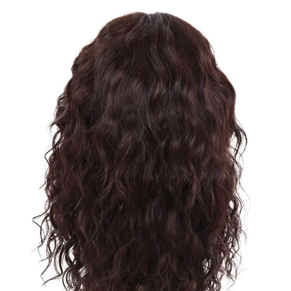 GNIMEGIL Long Brown Wigs for Men - Synthetic Layered Wavy Cosplay Party Wig 70s 80s Punk Rocker California Wig with Bangs Avelisse
