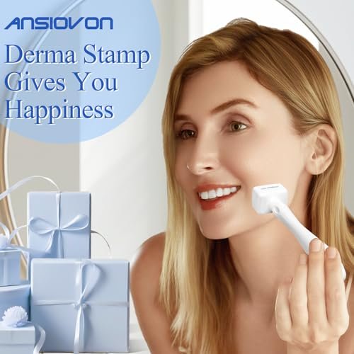 ANSIOVON Derma Stamp - Microneedling Stamp for Hair, Face, Scalp, Beard - At-Home Micro Needle Dermastamp for Women and Men - görsel 12