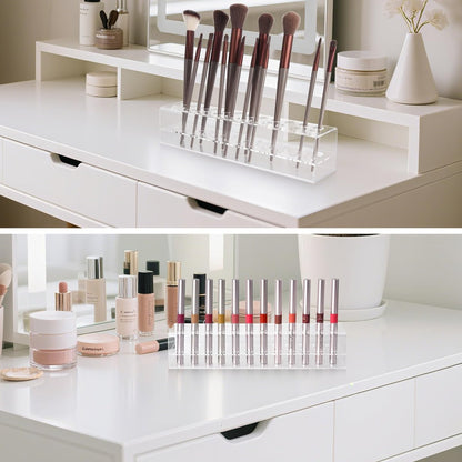 Wiojtry Clear Acrylic Nail Art Tool Organizer – Brush Holder & Storage Case for Nail Technicians