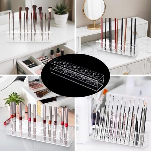 Wiojtry Clear Acrylic Nail Art Tool Organizer – Brush Holder & Storage Case for Nail Technicians - görsel 10
