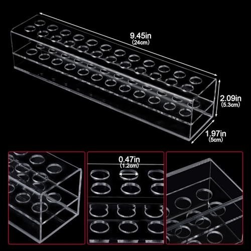Wiojtry Clear Acrylic Nail Art Tool Organizer – Brush Holder & Storage Case for Nail Technicians - görsel 4