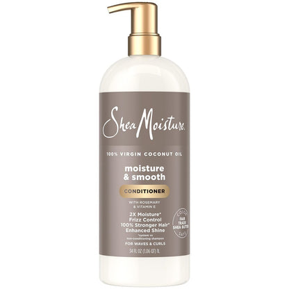 SheaMoisture Moisture & Smooth Conditioner for Wavy, Curly Hair - Strengthening & Frizz Control, 34 oz Avelisse