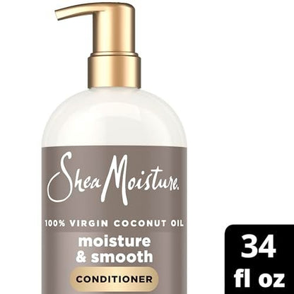 SheaMoisture Moisture & Smooth Conditioner for Wavy, Curly Hair - Strengthening & Frizz Control, 34 oz Avelisse