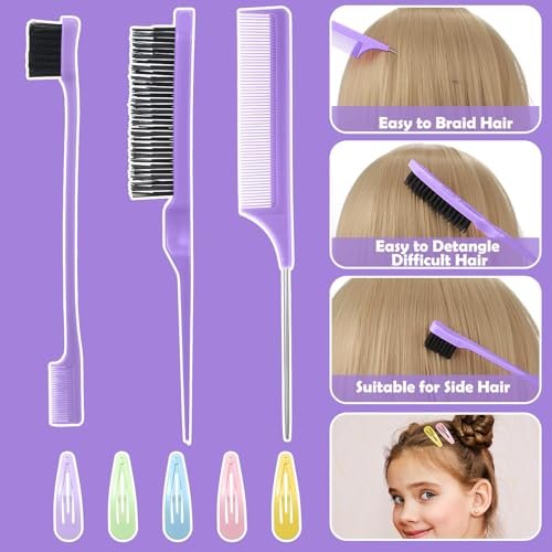 36 Colors Hair Rubber Bands for Hair, 2500 Pcs Elastic Hair Bands with 11 Hair Styling Tools, Colorful Elastic Hair Ties Toddler Hair Accessories for Girls Kids - görsel 10